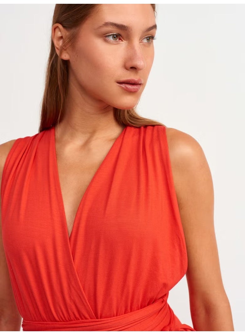 Dilvin 7956 Halter Jumpsuit-Red - Image 2